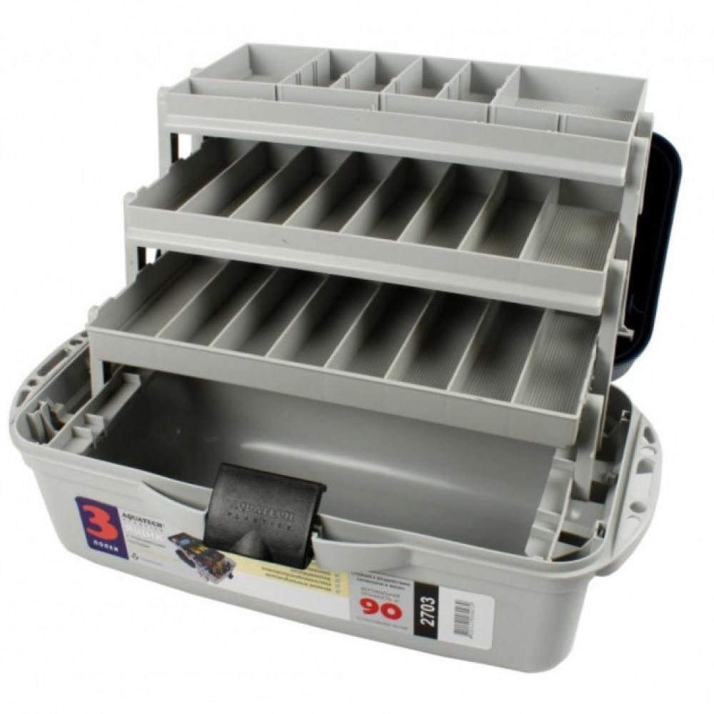 Three-Slot Tackle Box for Efficient Organization